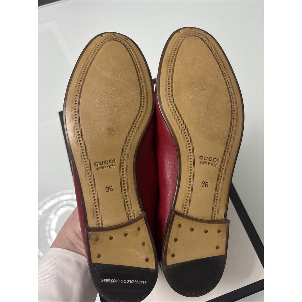 Gucci brixton Loafer red Leather Women’s 36 - Picture 4 of 6